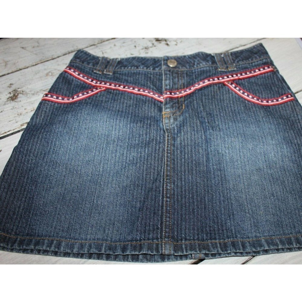 Old Navy Denim Skirt‎ Size 10 Trimmed with Stars